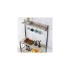 4-Tier Bakers Rack Kitchen Storage Shelf with S-Hooks