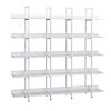 5 Tier Bookcase Home Office Open Bookshelf, Vintage Industrial Style Shelf with Metal Frame, MDF Board