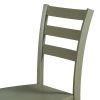 5-piece Wooden Dining Set;  Kitchen Table with 2 Dining Chairs and 2 Benches;  Farmhouse Rustic Style