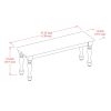 farmhouse solid wood dining set in black and white natural finish